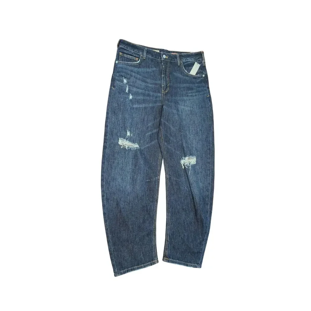 Pilcro Anthropologie The Bow Boyfriend Barrel Jeans NWT